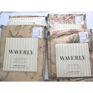 Set of 4 Waverly Fairfield Window Valance Forever Yours Antique 78" x 14" Floral